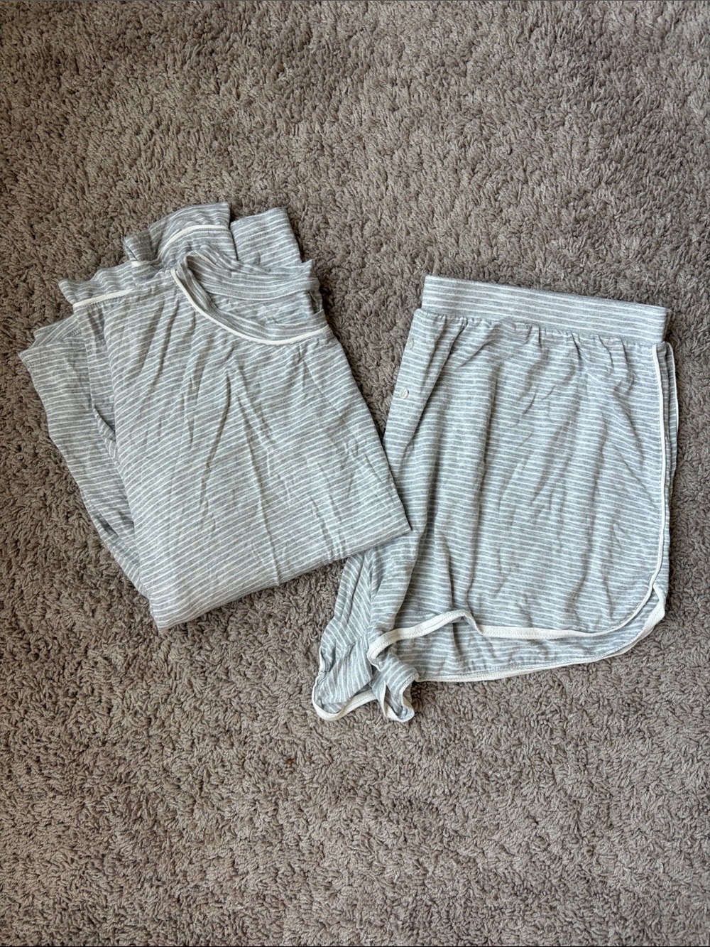 Stars Above Striped Knit Pajama Set